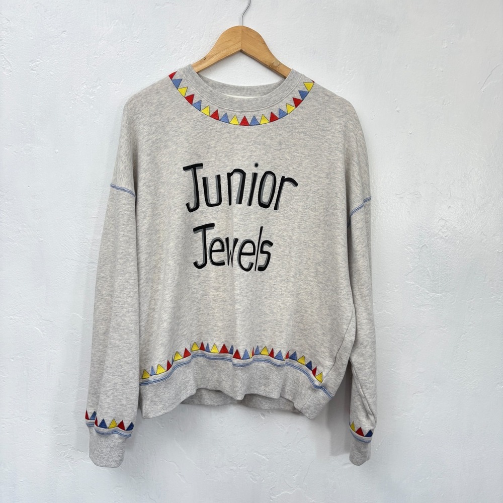 Taylor Swift Junior Jewels Sweatshirt Women Size Medium Gray Pullover